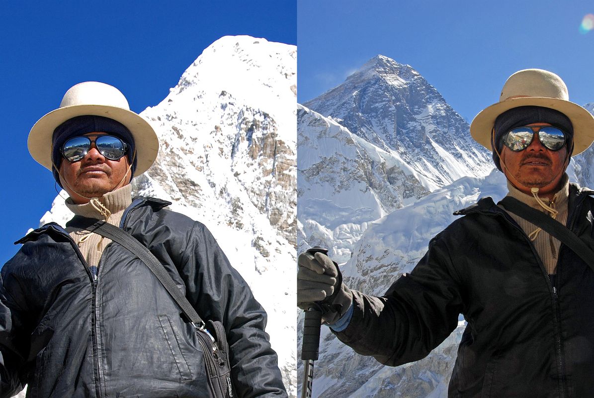 07 Guide Gyan Tamang On Top Of Kala Pattar With Pumori And Everest